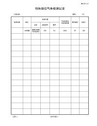 特殊部位气体检测记录