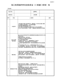 施工现场临时用电设施安全检查验收表