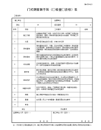 门式钢管脚手架检查验收表