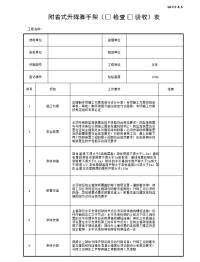 附着式升降脚手架检查验收表