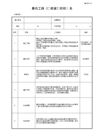 基坑工程检查验收表