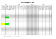 年度检测设备检定计划表