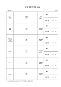 安全管理人员登记表