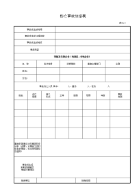 伤亡事故快报表