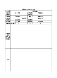 车辆基本信息情况明细表