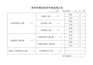 春季学期在校学生情况统计表