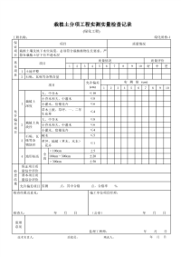 栽植土分项工程实测检查记录