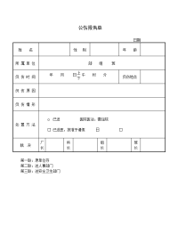 公司工伤报告单