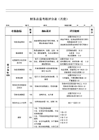 财务总监绩效考核表