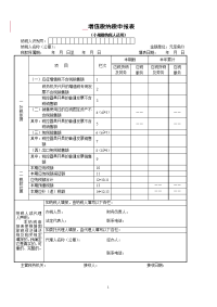 小规模增值税报表