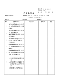 管理层内审检查表