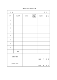 掘进队安全评估表