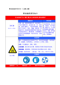 职业病危害告知卡（乙酸乙酯）