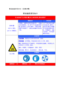 职业病危害告知卡（异佛尔酮）