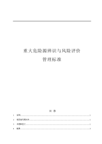 重大危险源辨识监控与风险评价管理标准