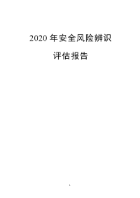 2020年度平山安全风险辨识评估报告（公司）