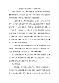 扫黑除恶专项行动实施方案