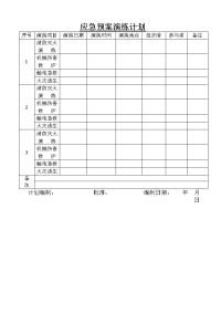 预案演练计划