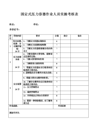 压力容器实际操作考核