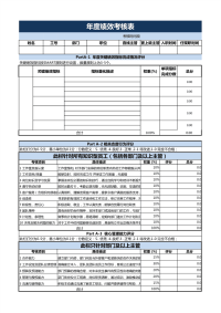 公司绩效考核表