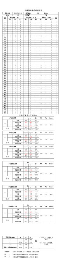 计数型风险分析法报告