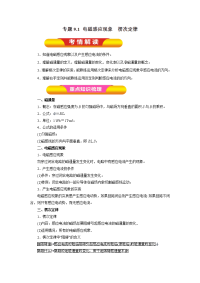 【物理】2018届人教版电磁感应现象　楞次定律教案