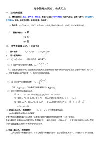 【物理】2019届一轮复习人教版高中物理所有公式汇总学案