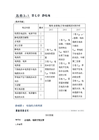 【物理】2019届一轮复习教科版    第七章 静电场 基础课1   学案