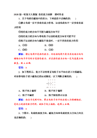 【物理】2020届一轮复习人教版洛伦兹力初探课时作业