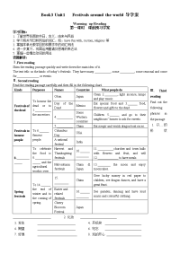 【英语】2018届一轮复习人教版必修3Unit1Festivalsaroundtheworld学案(4)