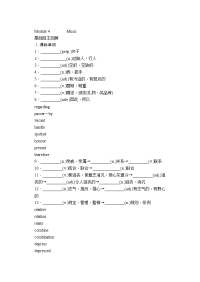 2019届一轮复习外研版选修六Module4Music学案