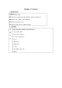 2018届外研版必修5一轮复习：Module4Carnival单元教案（44页）
