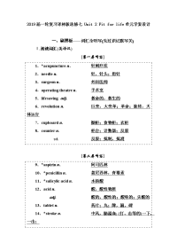 2019届一轮复习译林版选修七Unit2Fitforlife单元学案设计（48页）