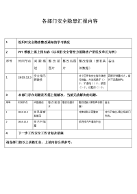 公司隐患排查表