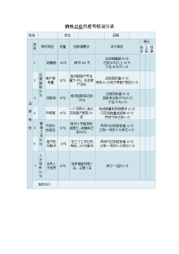 销售总监月度考核评分表