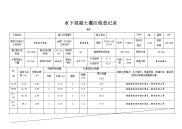 水下混凝土灌注检查记录