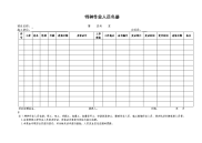 特种作业人员名册