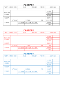产品报废评审单