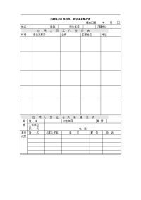 应聘人员工作经历、社会关系情况表