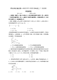 【物理】湖南省怀化市辰溪县第一中学2019-2020学年高二11月月考试题