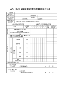 承台（桥台）钢筋制作与安装检验批质量验收记录