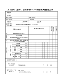 混凝土梁（盖梁）、板钢筋制作与安装检验批质量验收记录