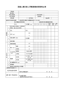 混凝土灌注桩工程检验批质量验收记录