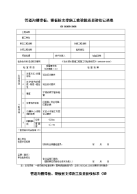 管道沟槽撑板、钢板桩支撑施工检验批质量验收记录