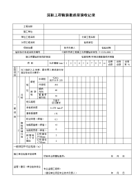 沉桩工程检验批质量验收记录