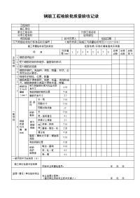 钢筋工程检验批质量验收记录