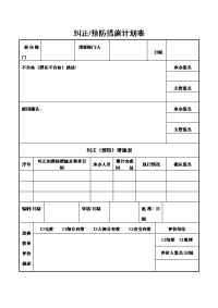 纠正预防措施实施表