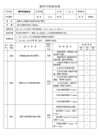 塑料件检验标准