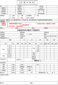 公司试模申请表