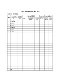 施工图预算编制安排计划表